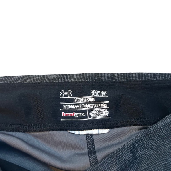 Under Armour Gray & Black Compression HeatGear Athletic Leggings Women’s Small - Picture 5 of 5